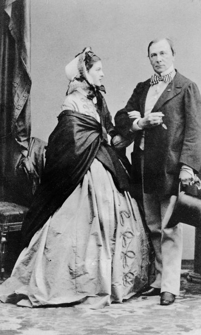 Emile de Girardin e sua moglie Delphine Gay, c.1850 da Andre Adolphe Eugene Disderi